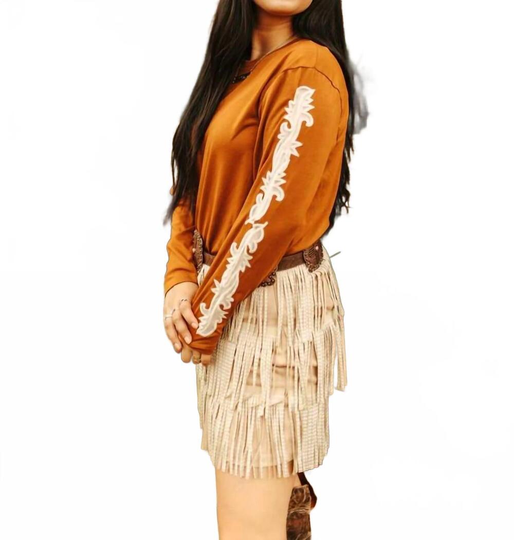 NEW 2FLYCO pip n hot long sleeve top in brown